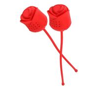 Mobestech Infusore per Tè Sfuso in Silicone a Forma di Rosa Filtro per Tè Design Pratico Riutilizzabile 2 Pezzi alle Erbe e Uso Domestico