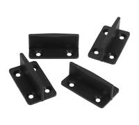 Mobestech Kit 4 Pezzi Fermaporta Tascabile in Plastica per Porte Scorrevoli, Guida a Pavimento per Porta Fienile e Porte a Scomparsa, Guida Inferiore Stabile e Silenziosa per Uso