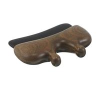 Mobestech Massaggiatore per Viso in Legno di Sandalo Gua Sha, Strumento di Massaggio Facciale e Contorno Occhi Ergonomico, Tavola Gua Sha Portatile per Terapia Muscolare e Cura della Pelle