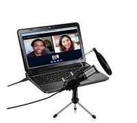 Mobestech Microfono Usb Plug and Play Per Computer Conferenze Chat Vocale Lunga Distanza Fino Metri Treppiede Pieghevole Compatibile Windows