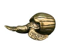 Mobestech Mini Ornamento Di Testuggine in Ottone Statuette Vintage Squisita in Miniatura Artigianato in Ottone Per Decorazione Da Tavolo