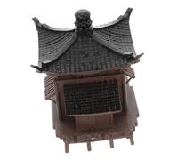 Mobestech Miniature Fish Tank Pavilion Figurine in Plastic Asian Zen Garden Sculpture for Aquariums And Bonsai Small Classical Architecture Ornament for Micro Landscape Decoration