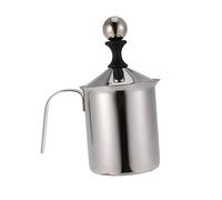 Mobestech Montalatte Manuale Acciaio Inossidabile con Rete per e Cremosa Cappuccinatore Portatile Antiruggine per Latte e Cappuccino