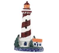 Mobestech Ornamenti del Faro mediterraneo Acquari Nautico Pesce Eccezionale Arredamento Piccolo per Betta Pesce Mini fari Decorazione del Serbatoio del Pesce Resina Rosso