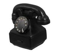 Mobestech Ornamenti per Telefoni retrò Telefono Vintage Arredamento del Telefono Decorazioni per Piccoli Regali Telefono Vecchio Stile Ornamenti Telefonici retrò Resina Black