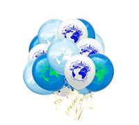 Mobestech Palloncini Lattice con Mappa e Paillettes Decorativo Compleanno Azzurro Bianco Blu Scuro per Feste e Addobbi Festivi
