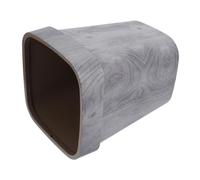 Mobestech pattumiera finta venatura del legno Cancella per la stanza bidone della spazzatura coperto piccolo bidone della spazzatura cestino della plastica Grigio chiaro
