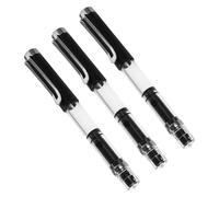 Mobestech Penna per Calligrafia Sumi con Punta Flessibile e Meccanismo a Stantuffo, 3 Pezzi Nero in ABS e Nailon per Ufficio e Disegno Artistico