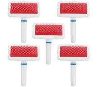 Mobestech Pettine Professionale in Plastico 5 Pezzi per Animali Domestici Funzione Massaggiante Delicato per Toelettatura e Rimozione Nodi per Cuccioli