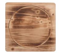 Mobestech Pit Pad in Legno Marrone, Base per Barbecue e Fire Pit, 26cm, Supporto Stabile e Portatile per Caminetti e Prato, Design Naturale ed Elegante