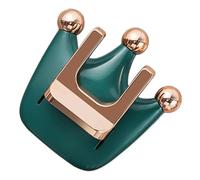 Mobestech Porta Phon da Parete Verde in Abs a Forma di Corona, Supporto per Asciugacapelli da Bagno Facile da Usare e Removibile, Organizer per Bagno e Doccia