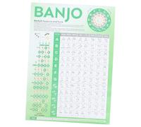 Mobestech Poster Accordi Banjo Formato Chart Portatile per Principianti Dizionario Diteggiatura Banjo Facile da Leggere per Studio e Pratica Autonoma