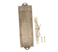 Mobestech Religious Gateway Decorazioni del Patrimonio ispanico Decorazioni da Giardino in Metallo per Esterni per Tende in Metallo mezuzà Cristiana mezuzah con Scorrimento Lega d'oro
