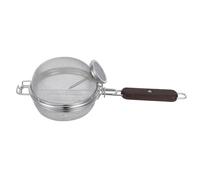 Mobestech Rete per Tostatura Caffè, Coffee Bean Roasting Mesh, Acciaio Inossidabile e Legno, Portatile, Regolazione in Reale, 120g, per Fornello, Uso Professionale e Outdoor
