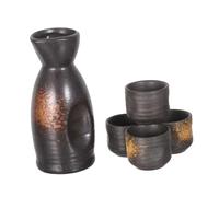 Mobestech Sake Giapponese in Ceramica con Caraffa Tokkuri e Tazze Ochoko Resistente e Facile da Pulire per Servizio Sake Tradizionale Casa e Ristorante