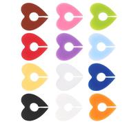 Mobestech Segnabicchieri in Silicone a Forma di Cuore Etichette Identificative Riutilizzabili per Bicchieri da Vino Set 12 Pezzi Colorati per Feste Ristoranti e Eventi Sociali