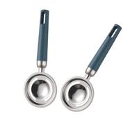 Mobestech Separatori Di Uova in Acciaio Inossidabile 2 Pezzi Manico in Pp Azzurro, Divisori Per Tuorlo D'uovo Pratici e Sicuri Per Uso Domestico in Cucina