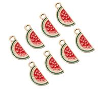 Mobestech Set 10 Ciondoli a Forma di Anguria in Lega e Smalto Rossi Accessori per Creazione Gioielli Fai da Te Pendenti per Collane Bracciali Portachiavi e Decorazioni Personalizzate