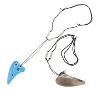 Mobestech Set 2 Ocarine Mini in Ceramica a 6 Fori per Ragazzo Ragazza e Principianti, Strumento Musicale Portatile e Leggero Collana Decorativa, Ocarina da Studio per Esercizi e Regalo