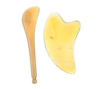 Mobestech Set 2 Pezzi Raschietti Gua Sha in Materiale Ecologico per Viso e Corpo Bastoncino per Tendini Massaggi Professionali e Sollievo da Dolori Muscolari