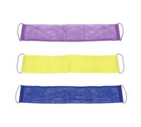 Mobestech Set 3 Pezzi Scrubber Esfoliante Corpo Lunga Spugna da Bagno per Doccia Lavatesta Schiena Esfoliazione Profonda Filo Africano Colorato