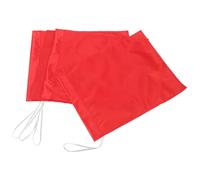 Mobestech Set 4 Pezzi Bandiere Arbitro Calcio Rosse in Poliestere Resistenti allo Sbiadimento Dimensioni 50x39cm per Allenamenti e Partite Sul Campo