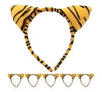 Mobestech Set 6 Pezzi Fasce per Chioma Tigre in Poliestere, Leggere e Comode per Cosplay Animali e Feste a Tema per Ragazzo Ragazza e Ragazzi