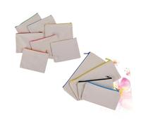 Mobestech Set da 10 Pezzi Borsa Cerniera in Tela di Cotone per Organizzare Cosmetici e Cancelleria, Capacità Grande, Leggera e Portatile per Casa e Viaggio Colore Casuale
