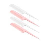 Mobestech Set da 4 Pettini Pieghevoli da Viaggio in Plastica per Tutti i Tipi di Chioma, Design Compatto e Portatile per Ritocchi On-the-go e Regali a Famiglia e Amici