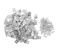 Mobestech Set da 50 Ganci in Metallo per Cornici da Parete Ferramenta per Appendere Quadri Pesanti con Doppio Foro Supporti Nascosti per Galleria Fotografica e Decorazioni D’Interni