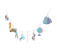 Mobestech Set da 9 Striscioni di Benvenuto per Ritorno a Scuola, Decorazioni Sospese per Aule e Feste Scolastiche, Ornamenti Riutilizzabili in Juta Etichette per Eventi Educativi e