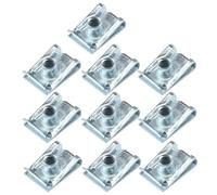 Mobestech Set Di 10 Pezzi Di U Clip Per e Bici - Dadi M5 in Argento - Con Scatola - Graffette Filettate Per Fissaggio e Sicuro Di Pannelli Di Rivestimento e