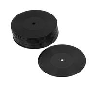 Mobestech Set di 12 mini dischi in vinile, accessori per la sala della musica in miniatura, decorazione della casa delle bambole scala 1:12, modello retrò in plastica, giocattolo decorativo per