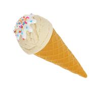 Mobestech Stampo per Gelati Realista in Pvc Bianco a Forma di Cono Decorazione Multifunzionale, per Espositori di Gelato per Creare Un'atmosfera Estiva in Negozi e Vetrine