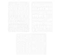 Mobestech Stencil per Disegno Artistico B5 Set 3 Pezzi Modelli di Lettere e Numeri Grandi Riutilizzabili, Strumenti di Pittura Fai da Te per Decorazioni su Carta, Tessuti e Superfici Piane