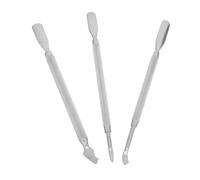 Mobestech Strumento Spingi Cuticole in Acciaio Inossidabile 3 Pezzi Raschietto per Pedicure Doppia Testa Utensile per Rimozione Cuticole Mani e Piedi Set per Manicure Professionale
