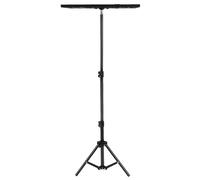 Mobestech Supporto 120cm a da e Regolabile Vassoio per Tavolo Proiettore in Metallo Plastica, Altezza Facile Mobilità per Film Casa