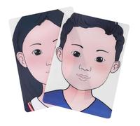 Mobestech Tavole Riutilizzabili per Pratica Face Painting e Adulti Tavole in Plastica Sicura con Volti Stampa Realistica Lavabili e Portatili per Trucco e Pittura Viso