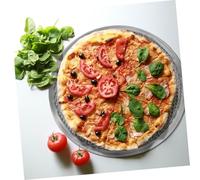 Mobestech Teglia Pizza in Alluminio Piastra Rotonda Microforata per Forno Grill e Barbecue Alta Conduzione Termica per Pizza Pane e Dolci Facile da Pulire e Conservare
