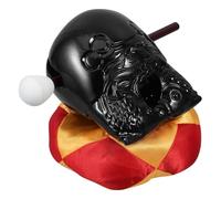 Mobestech Temple Block Muyu in Acrilico con Martello e Cuscino per Recitazione Sutra Buddhista Decorazione Zen per Sala Meditazione Suono Percussivo Nitido e Resistente