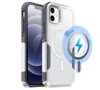 MOBESV Cover Magnetica per iPhone 12 / iPhone 12 PRO 6,1 Pollici, Custodia Compatibile con MagSafe, Cover Antiscivolo Opaca e Satinata, Bianco