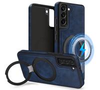 MOBESV Custodia in Pelle con Supporto per Samsung Galaxy S22 6,1 Pollici, Cover Magnetica Compatibile con MagSafe/Caricatore Wireless, Custodia Sottile Classica ed Elegante, Blu Reale