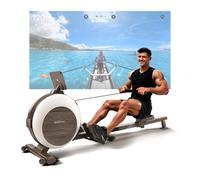 MOBI FITNESS Luka Vogatore Professionale per Casa, Vogatore Magnetico con LED Display, 40 Livelli di Resistenza, Portata Massima di 160 KG, Ultrasilenzioso, Conservazione Verticale