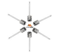 Mobi Lock Pompe ad Aria per gonfiare palloni in Modo Facile e Veloce - Aghi per Pompe e Set di Pompe a Doppia Azione (Confezione da 6)