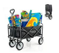 Mobiclinic®, Carrello da trasporto pieghevole, Per la spiaggia e il giardino, Manico regolabile, 100 L, Ruote fuoristrada 360º, Supporta 100 kg, 85x54, 5x58, 5cm, Impermeabile, Acciaio, PVC, Duna pro