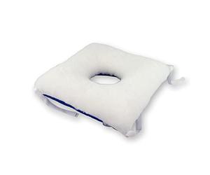 Mobiclinic®, Cuscino antidecubito, 40x38 cm, Marca europea, Quadrato, Con foro, Per sedia, Divano, A rotelle, Prevenzione delle ulcere da pressione, Emorroidi, Colore bianco