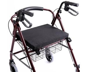 Mobiclinic, Cuscino antidecubito per deambulatore, Marchio europeo, In memory-foam girello, Chiusura con 4 cinghie velcro, Rivestimento pu, Lavabile, 45 x 33 cm, Colore nero