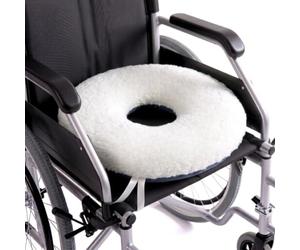 Mobiclinic®, Cuscino antidecubito, Rotondo, Con foro, Ciambella per coccige, Emorroidi, Marchio europeo, Sedia, Divano, A rotelle, Prevenzione delle ulcere da pressione, Bianco