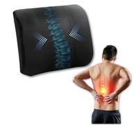 Mobiclinic, Cuscino lombare, Viscoelastico, Anatomico, Confortevole, Ergonomico, Previene i disagi causati da una cattiva postura o problemi lombari, Per sedie, Poltrone, Sedili auto, Nero