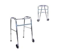 Mobiclinic®, Telaio per anziani, Modello capitel, Marchio europeo, Pieghevole, Regolabile in altezza, Antiscivolo, Adulti o disabili, Leggero e robusto, 2 ruote, Alluminio, Colore grigio